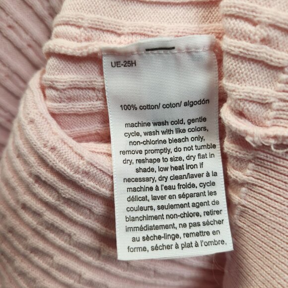 Tommy Hilfiger 3X Light Pink Long Sleeve V-Neck Pullover Cable Knit Sweater 2261 - Picture 4 of 7